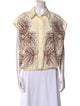 Essentiel Antwerp Printed Short Sleeve Button-Up Top