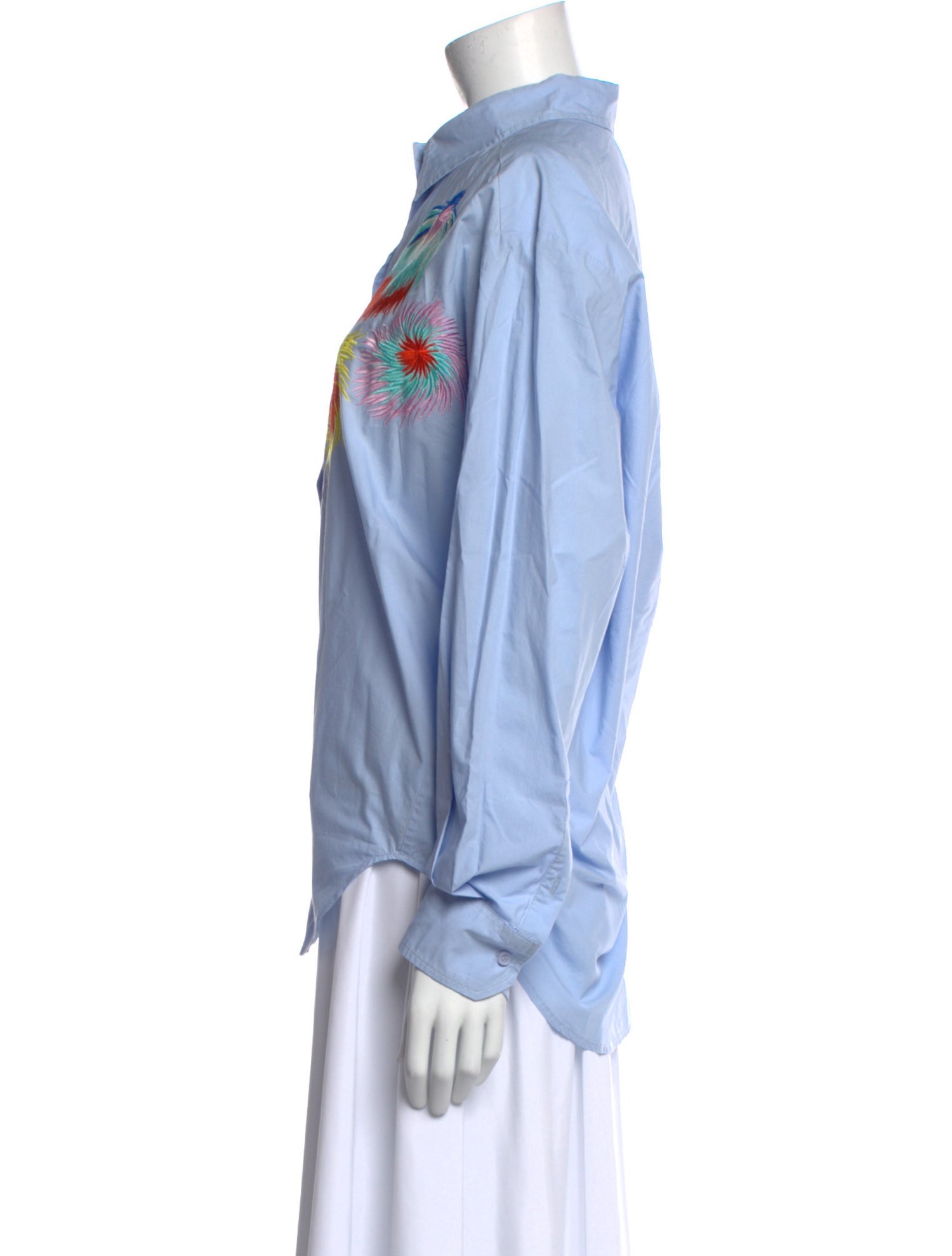 Essentiel Antwerp Graphic Print Long Sleeve Button-Up Top