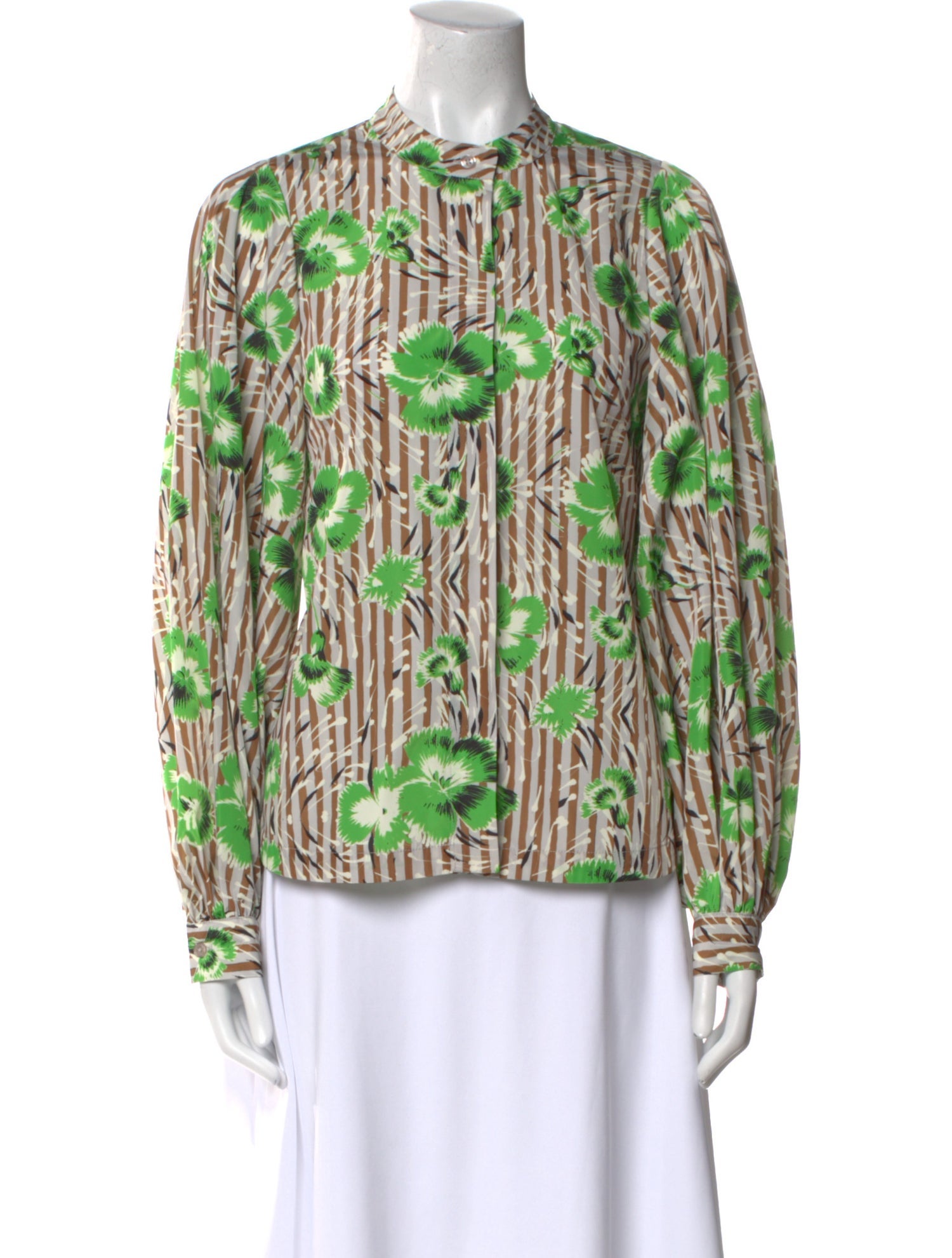 Essentiel Antwerp Printed Mock Neck Blouse