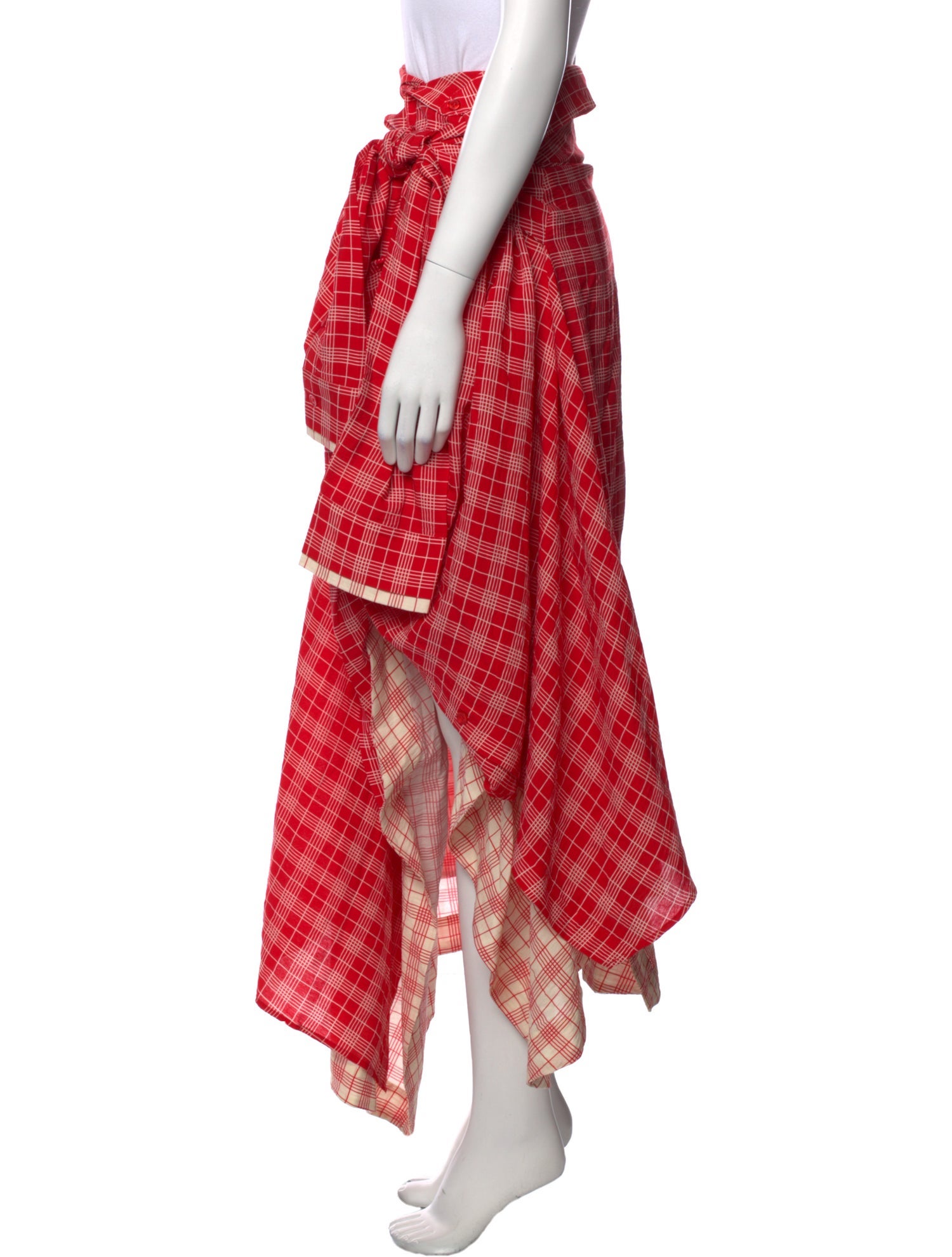 Essentiel Antwerp Plaid Print Long Skirt