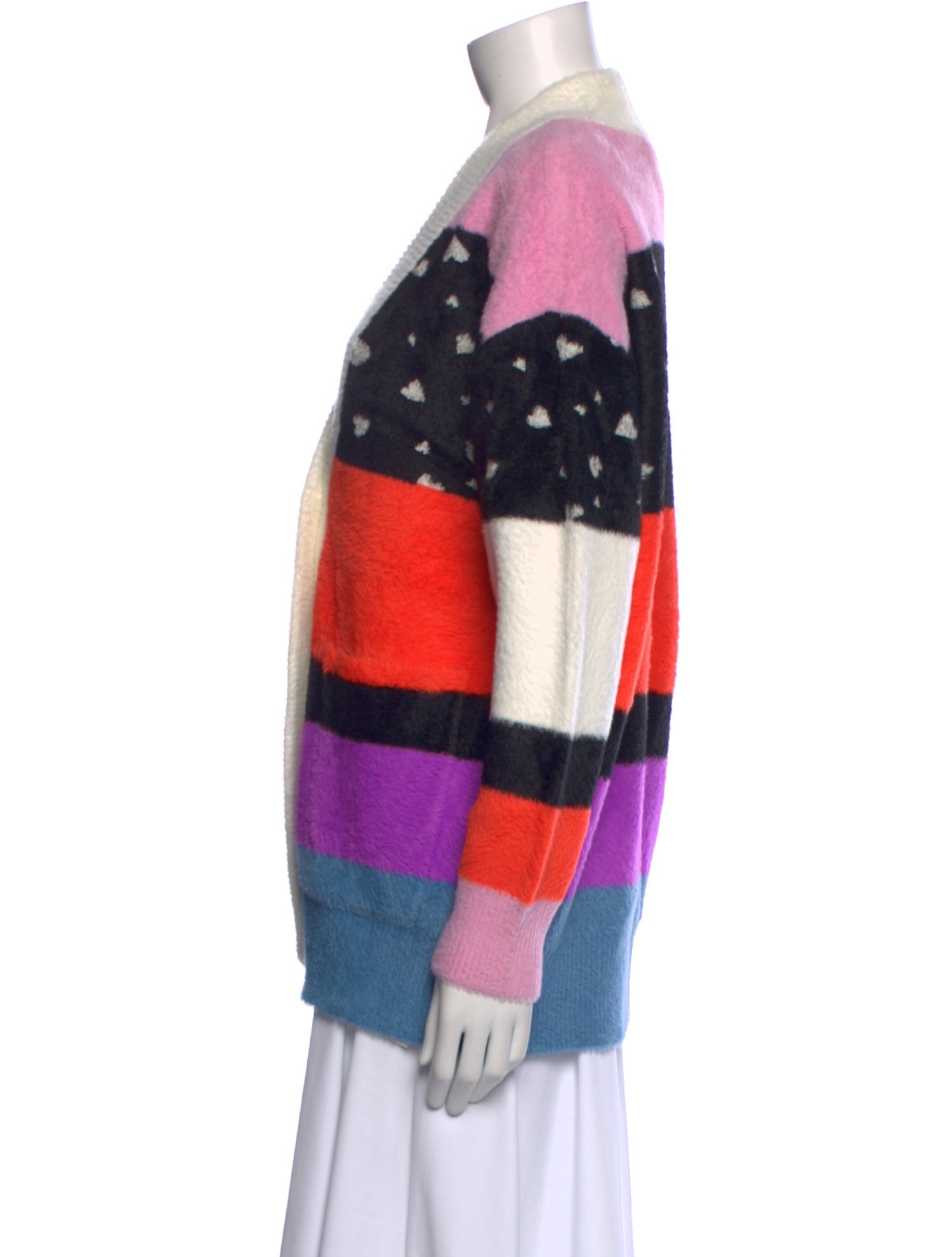 Essentiel Antwerp Colorblock Pattern V-Neck Sweater