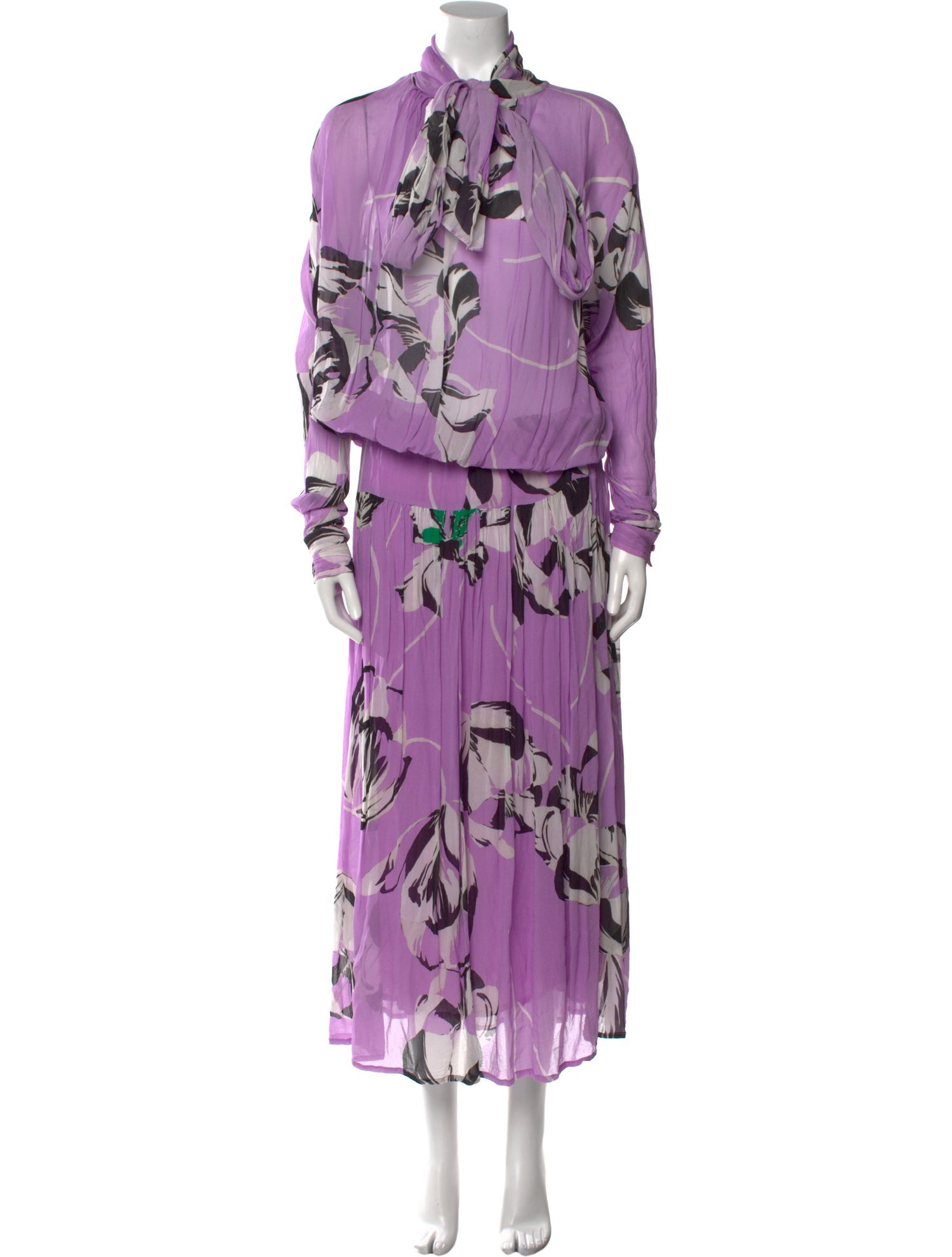 Essentiel Antwerp Floral Print Long Dress