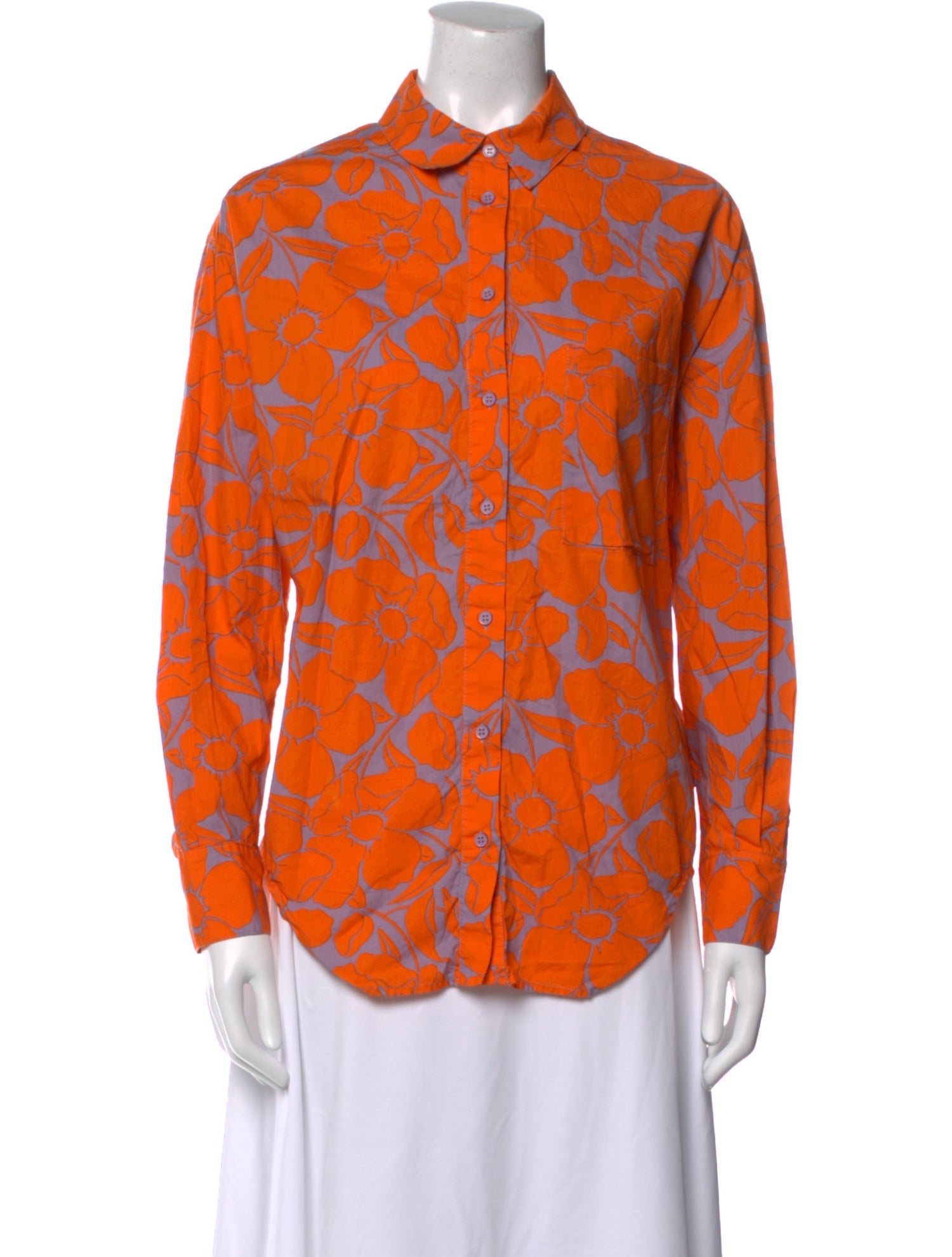 Essentiel Antwerp Printed Long Sleeve Button-Up Top