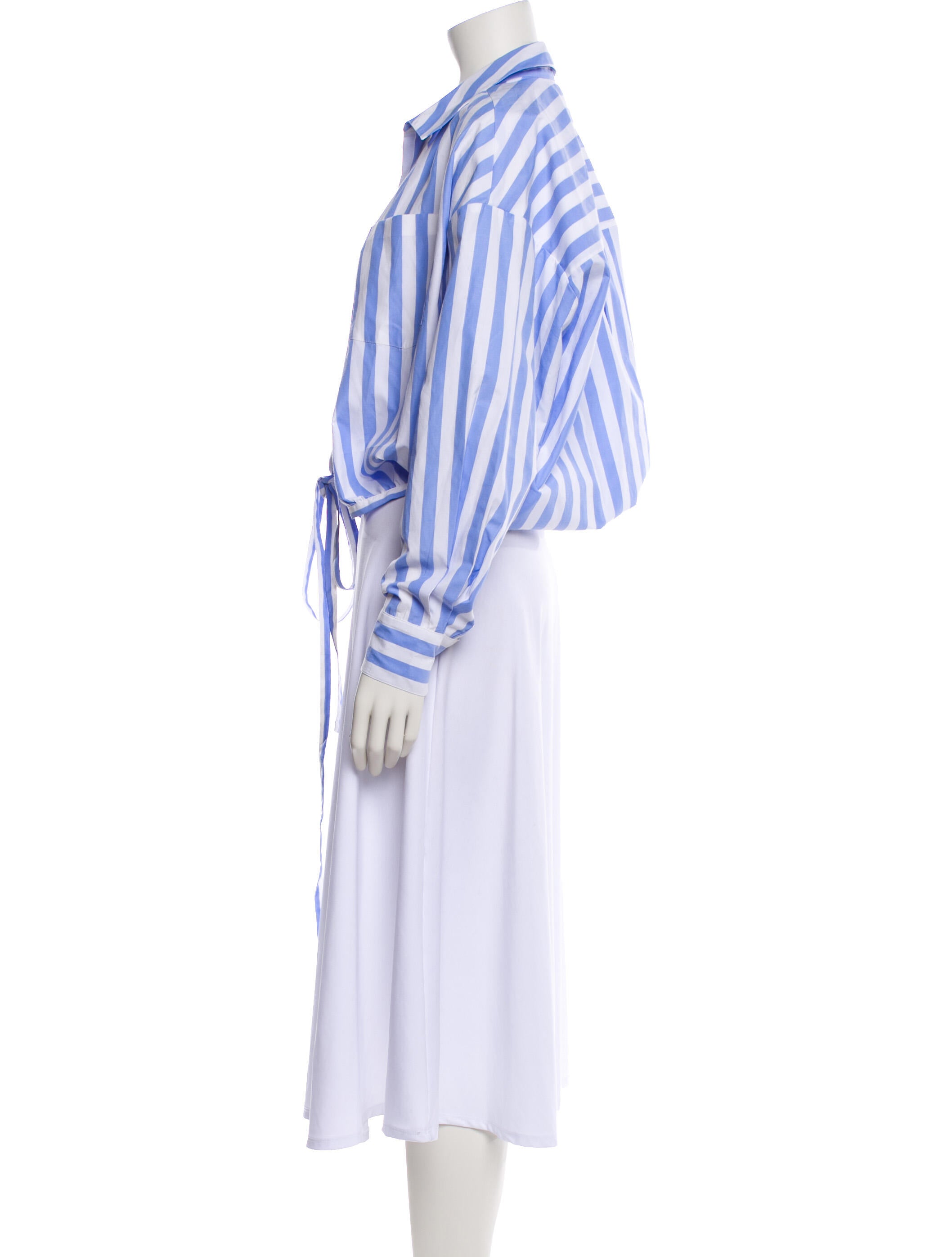 Essentiel Antwerp Striped Long Sleeve Button-Up Top w/ Tags