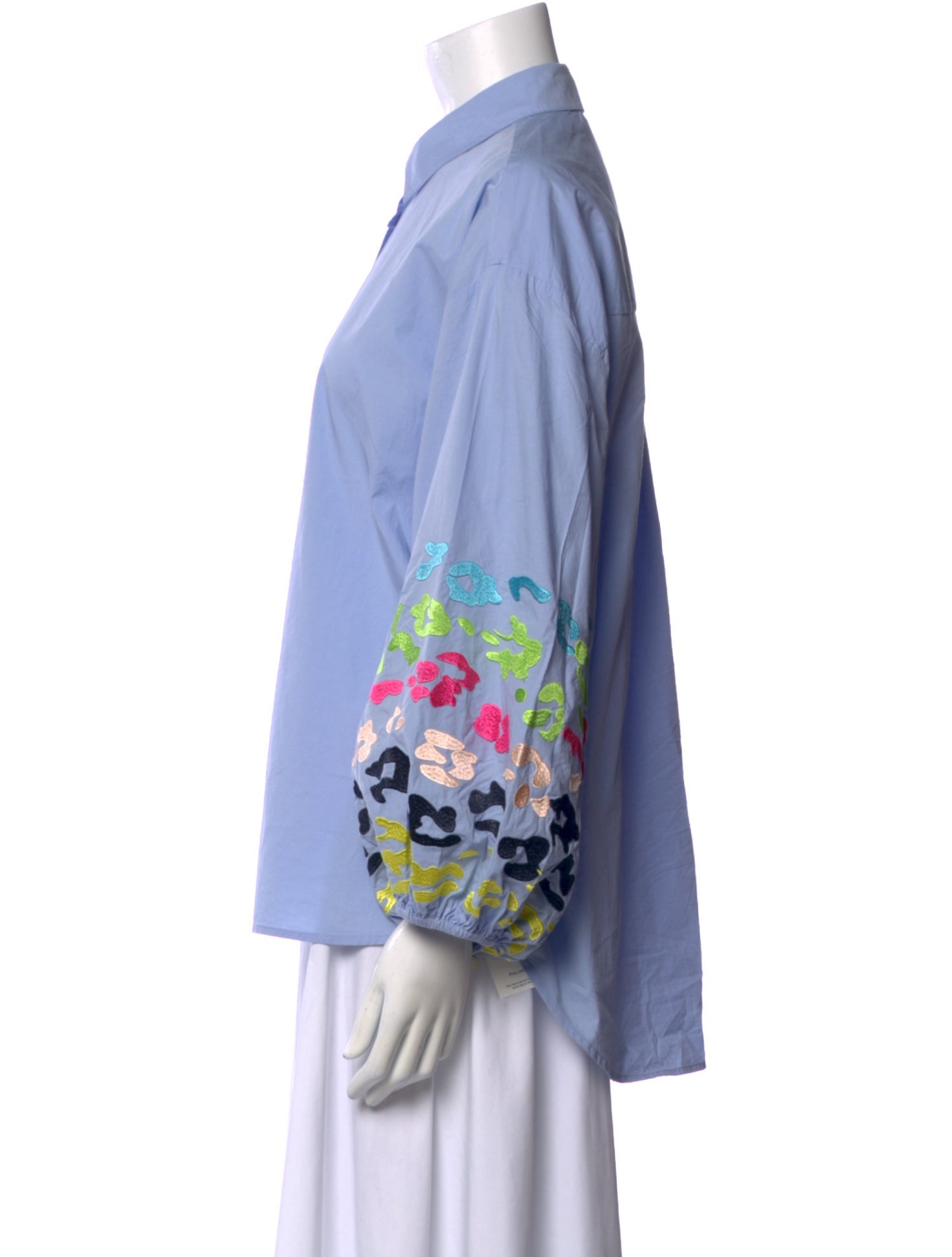 Essentiel Antwerp Printed Three-Quarter Sleeve Button-Up Top