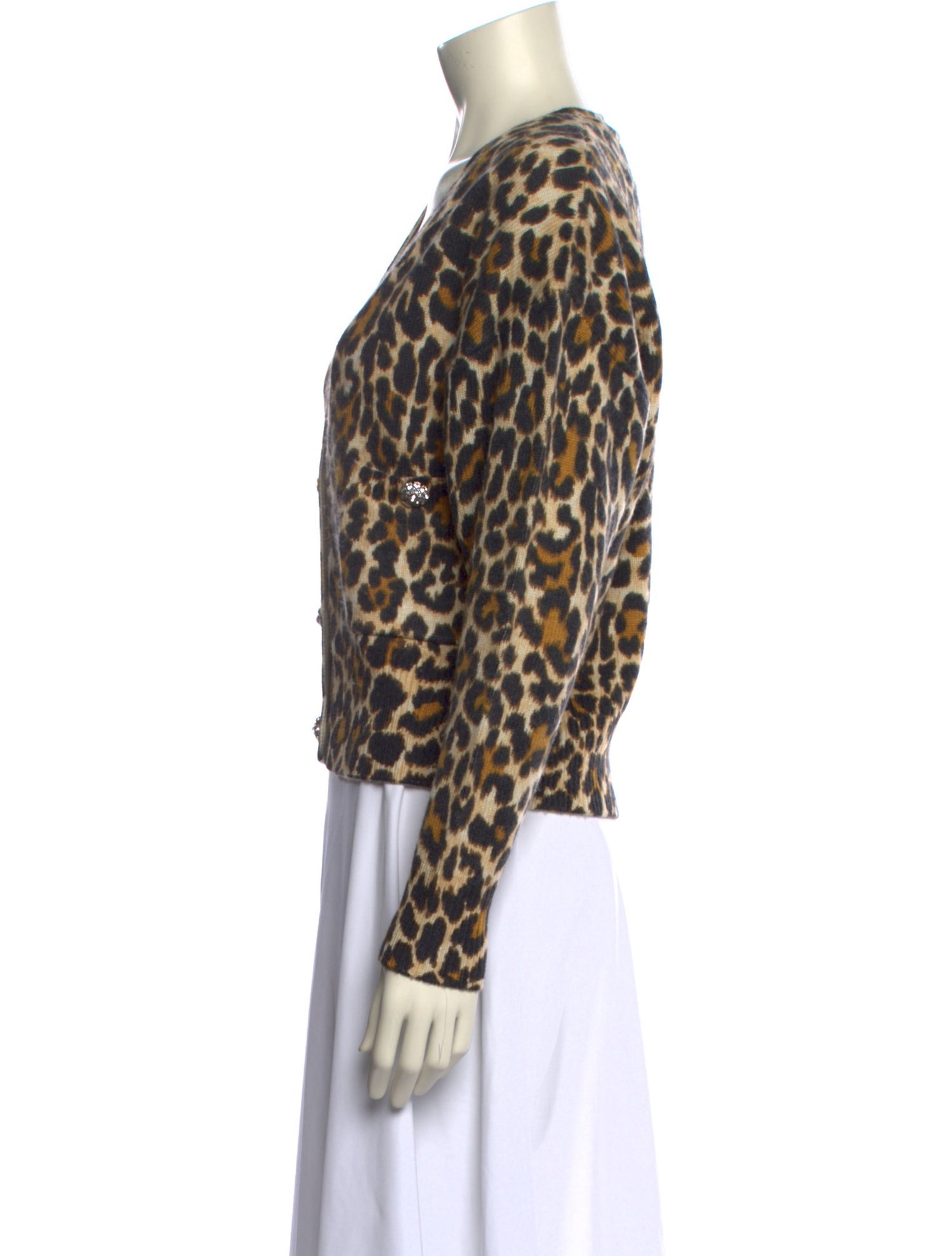 Essentiel Antwerp Animal Print V-Neck Sweater w/ Tags