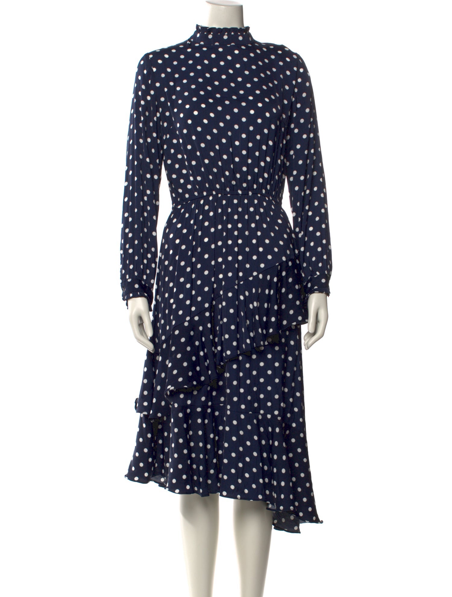 Essentiel Antwerp Polka Dot Print Midi Length Dress