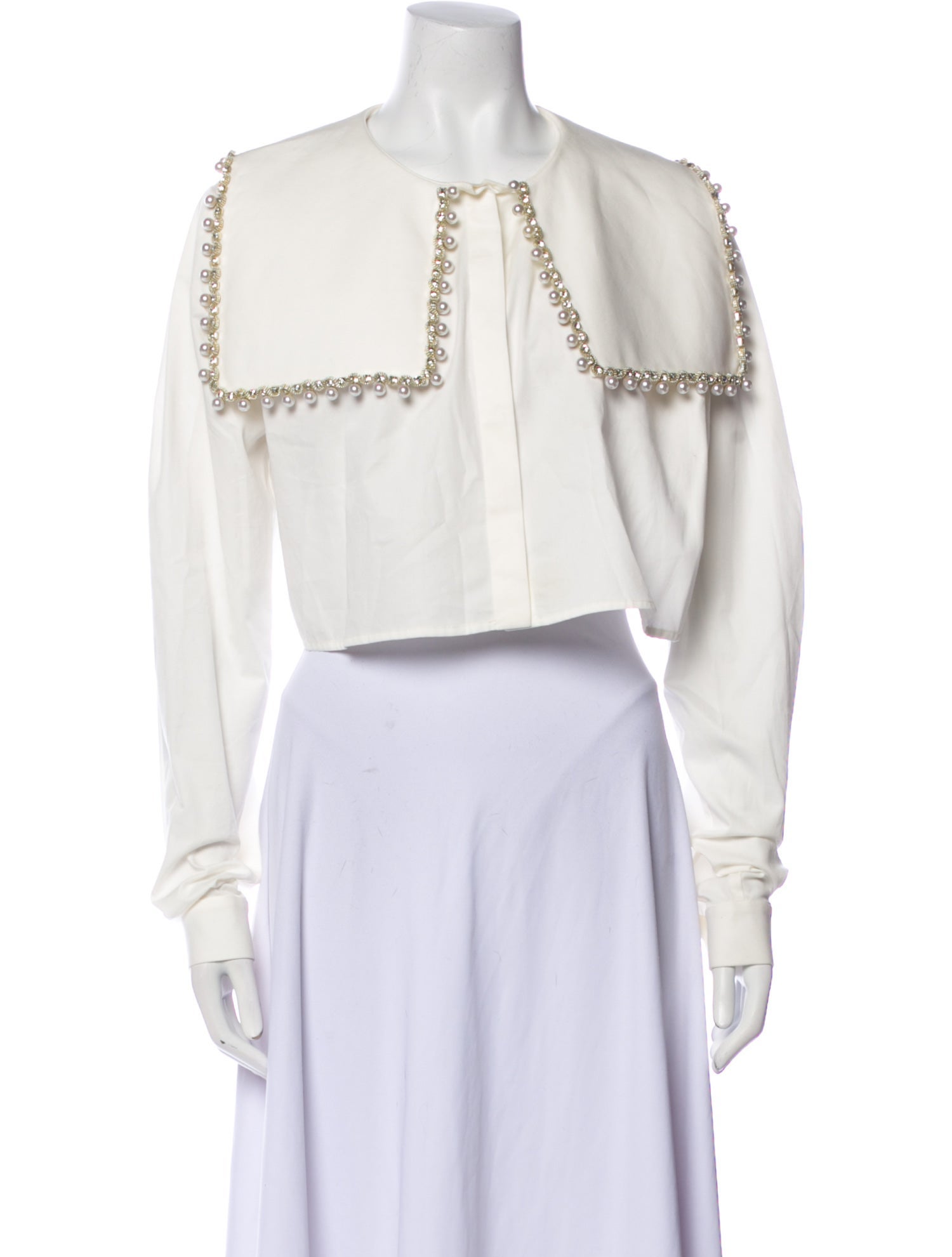 Anouki Crew Neck Long Sleeve Crop Top