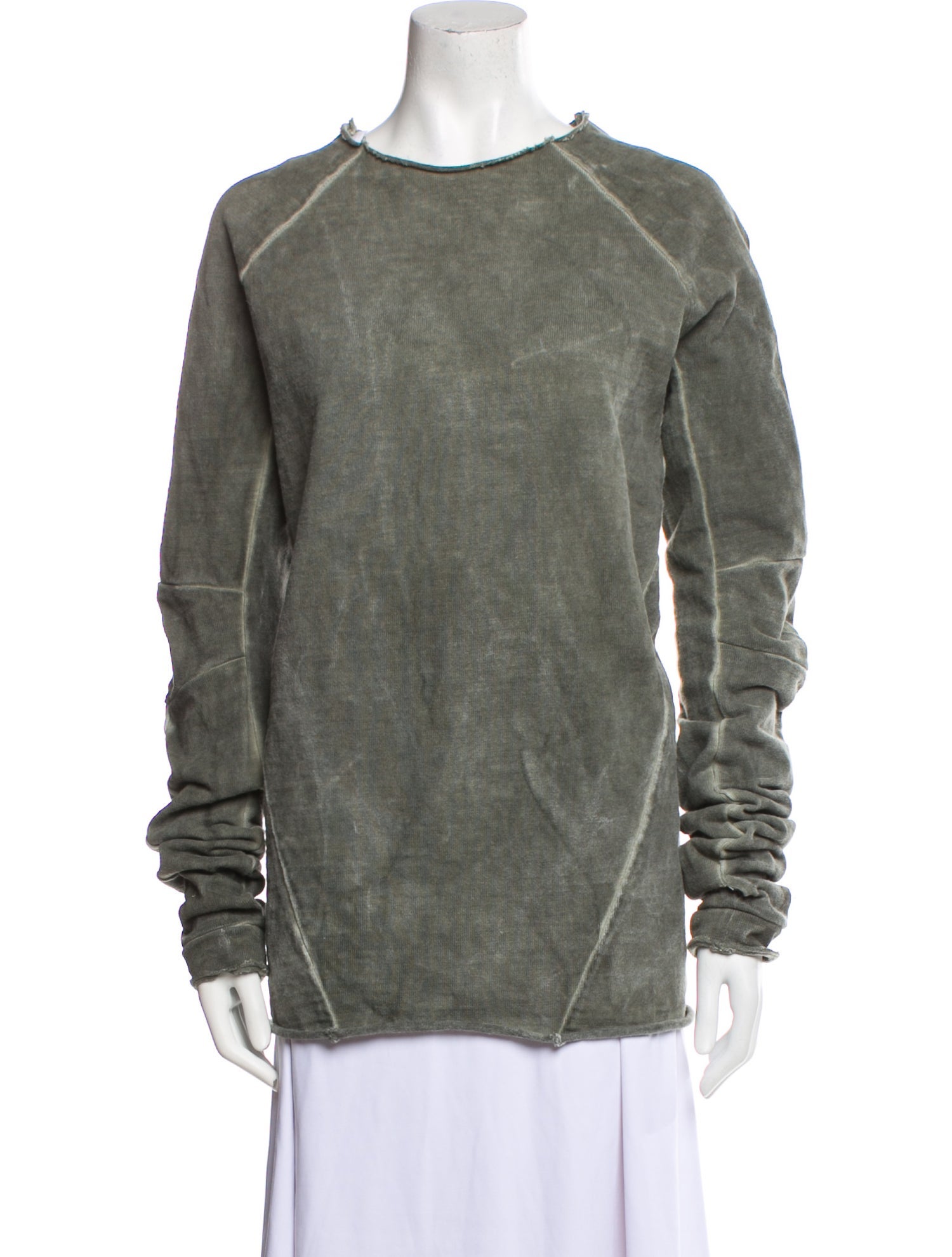 Andrea Ya'aqov Crew Neck Long Sleeve Sweatshirt