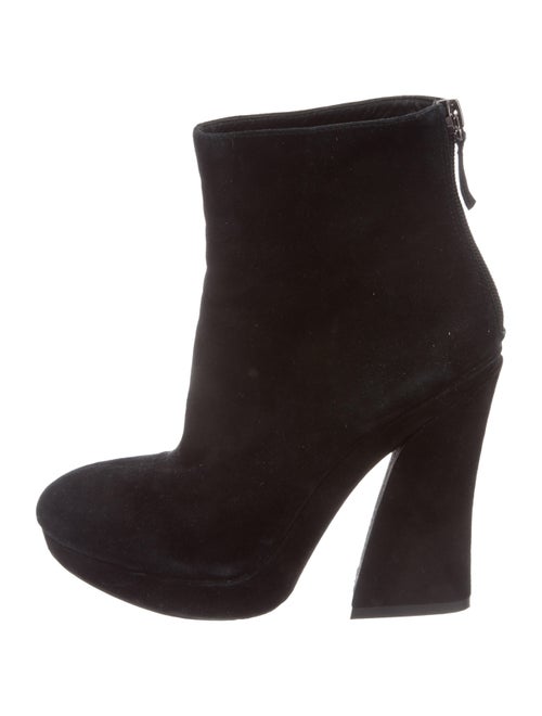 Alice + Olivia Suede Platform Boots Black