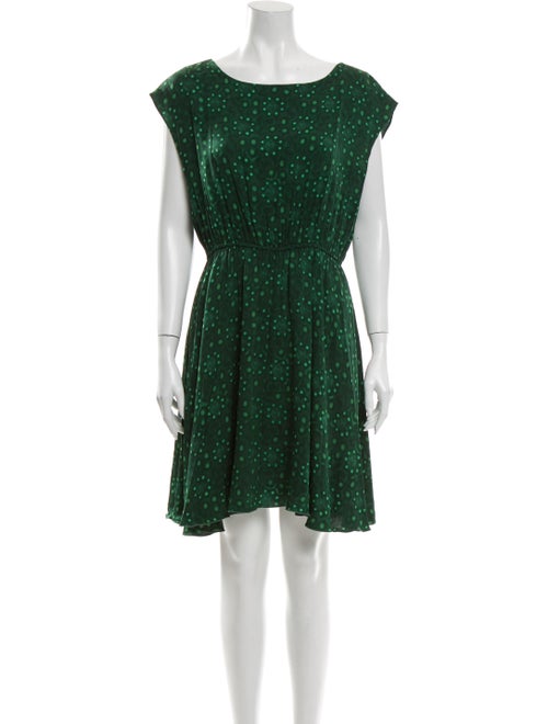 Alice + Olivia Silk Mini Dress Green