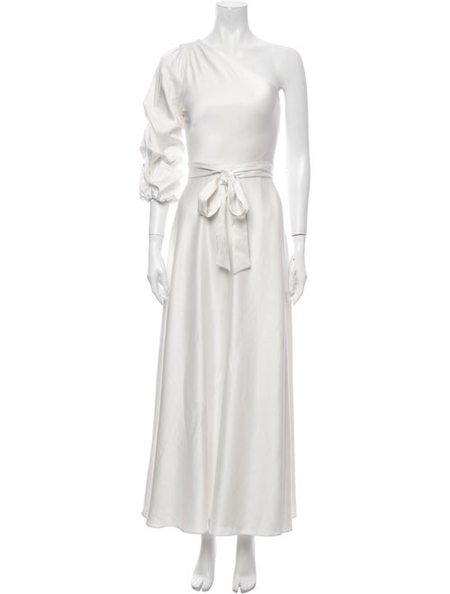 Alice + Olivia One-Shoulder Long Dress w/ Tags Whi
