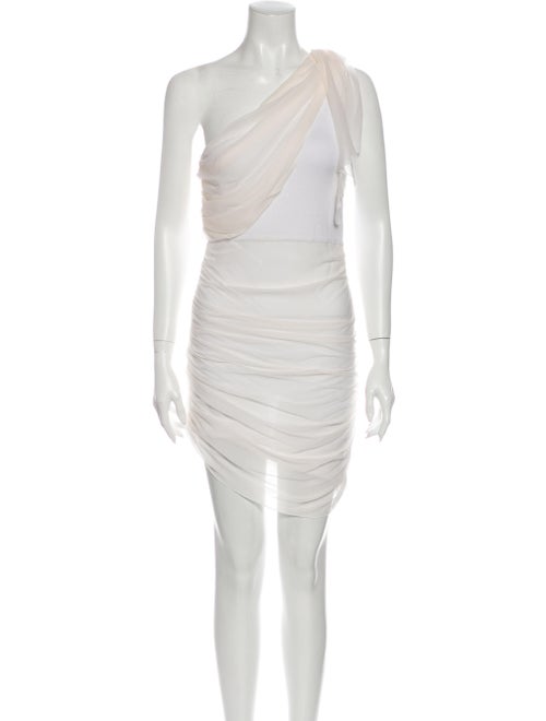 Alice + Olivia One-Shoulder Knee-Length Dress Whit