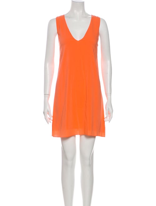 Alice + Olivia Silk Mini Dress Orange