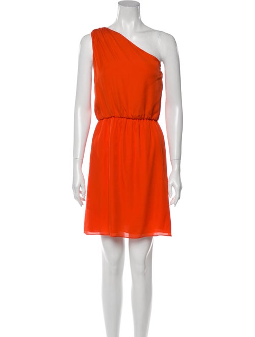 Alice + Olivia Silk Mini Dress Orange