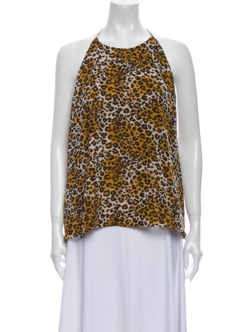 Alice + Olivia Silk Animal Print Blouse