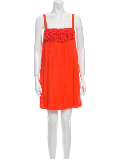 Alice + Olivia Silk Mini Dress Orange