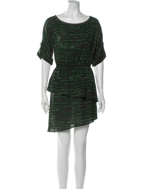 Alice + Olivia Silk Mini Dress Green