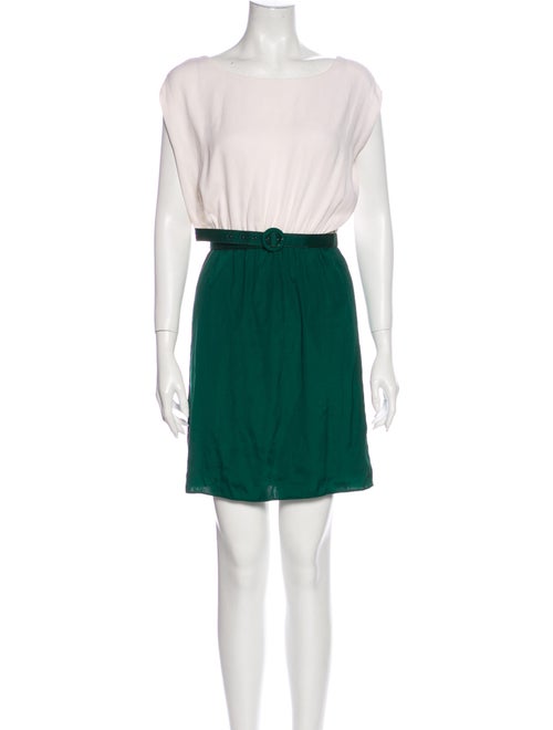 Alice + Olivia Silk Mini Dress Green