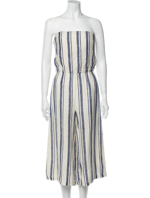 Alice + Olivia Linen Striped Jumpsuit
