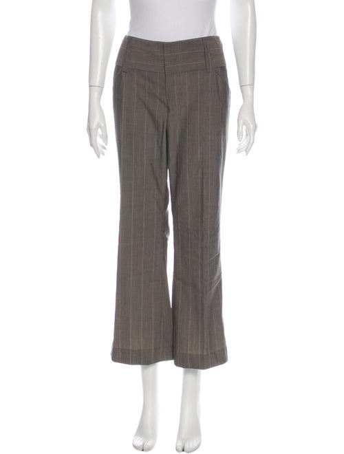 Alice + Olivia Striped Wide Leg Pants Grey