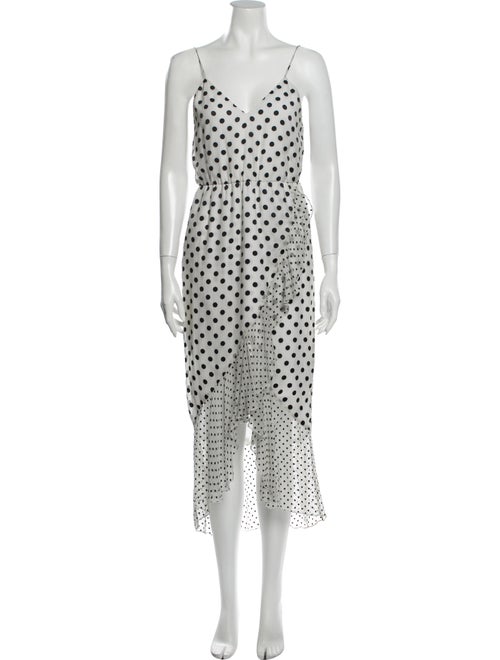 Alice + Olivia Polka Dot Print Midi Length Dress W