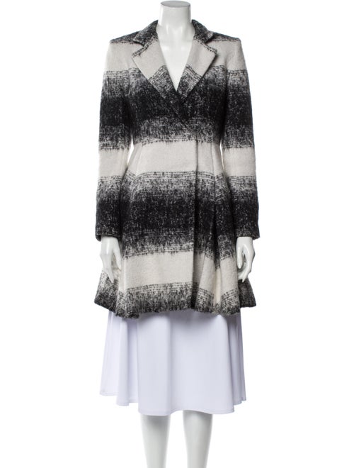 Alice + Olivia Striped Coat Black
