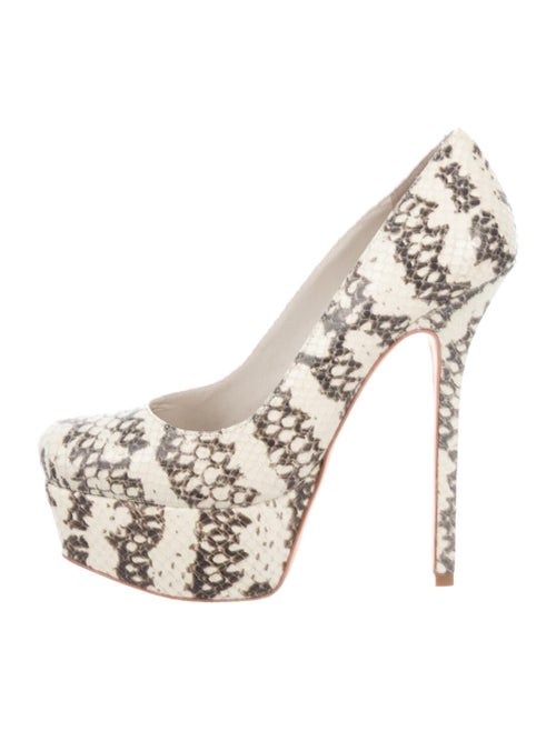 Alice + Olivia Embossed Leather Pumps