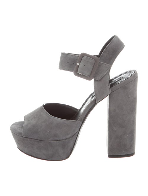 Alice + Olivia Suede Sandals Grey
