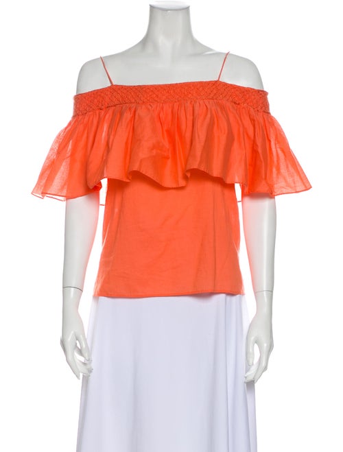 Alice + Olivia Off-The-Shoulder Short Sleeve Blous