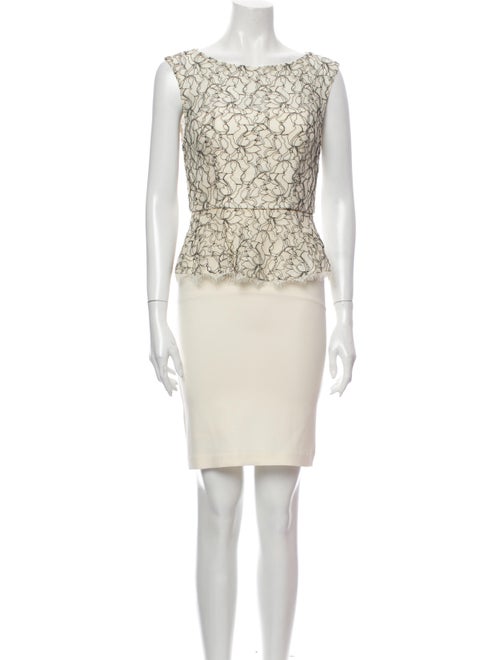Alice + Olivia Lace Pattern Mini Dress
