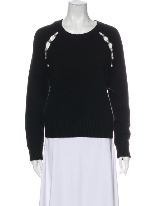 Alice + Olivia Scoop Neck Sweater Black