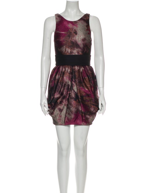 Alice + Olivia Printed Mini Dress Black