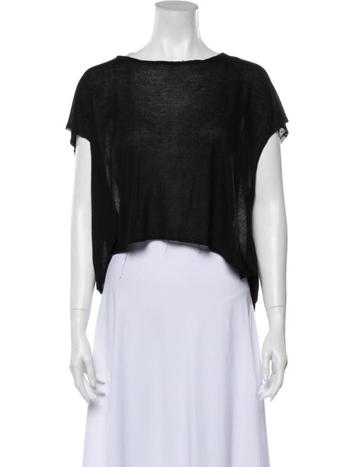 Alice + Olivia Vintage Bateau Neckline Crop Top Bl