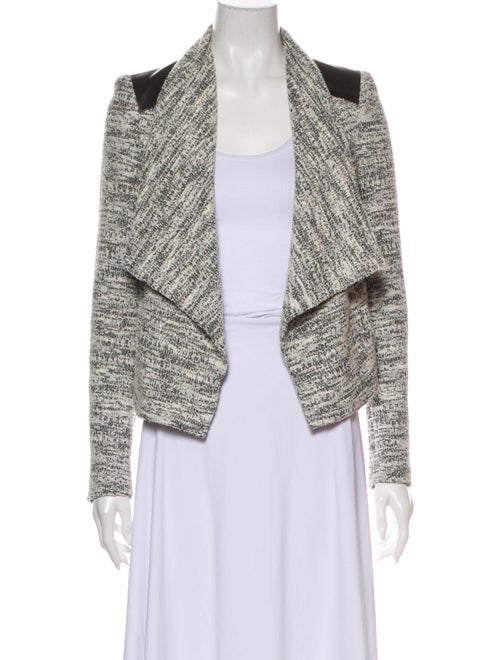 Alice + Olivia Tweed Pattern Blazer Black