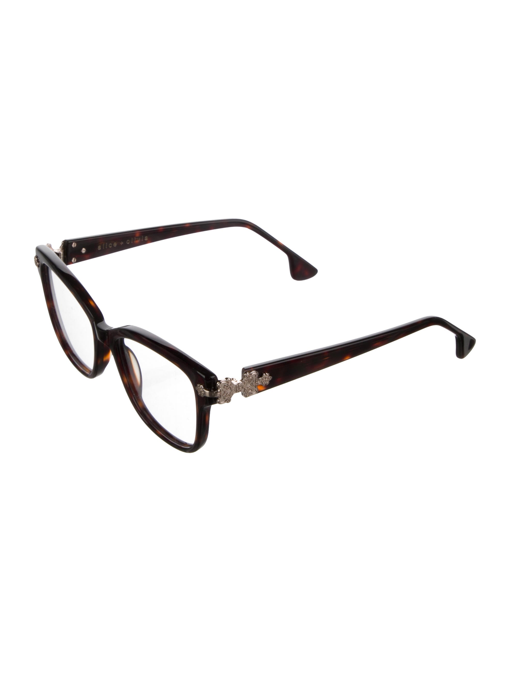 Alice + Olivia Square Eyeglasses Burgundy Eyeglasses, Accessories