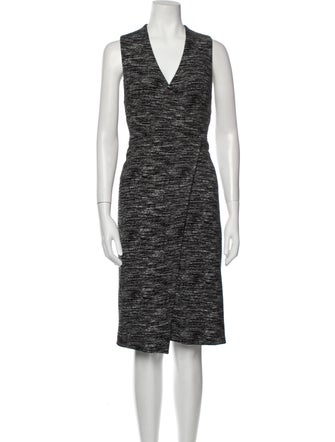 Alice + Olivia V-Neck Midi Length Dress