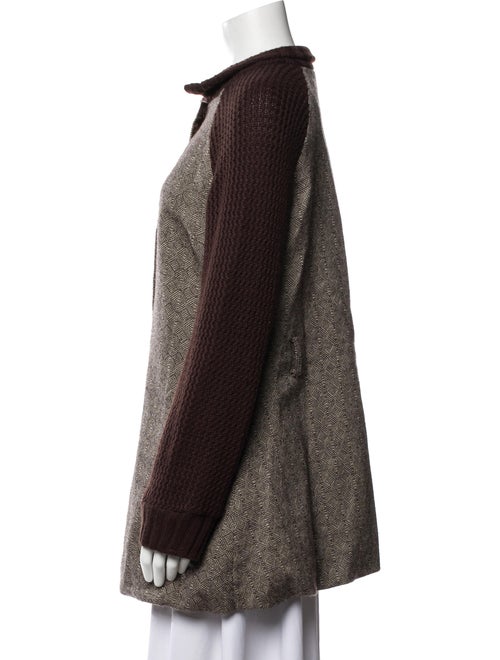 Alice + Olivia Tweed Pattern Faux Fur Jacket