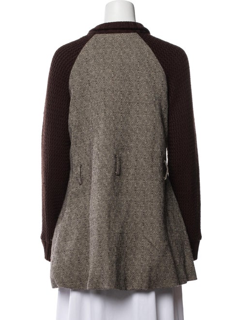 Alice + Olivia Tweed Pattern Faux Fur Jacket