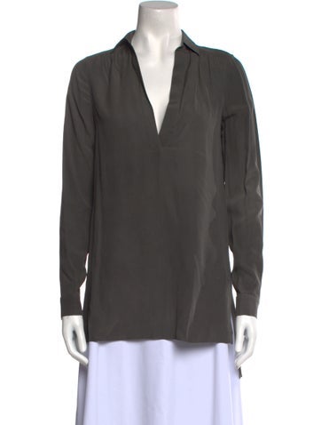 Alice + Olivia Tops Silk Long Sleeve Blouse XS