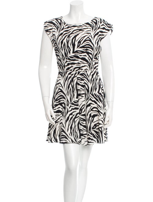 Alice + Olivia Silk Zebra Print Dress
