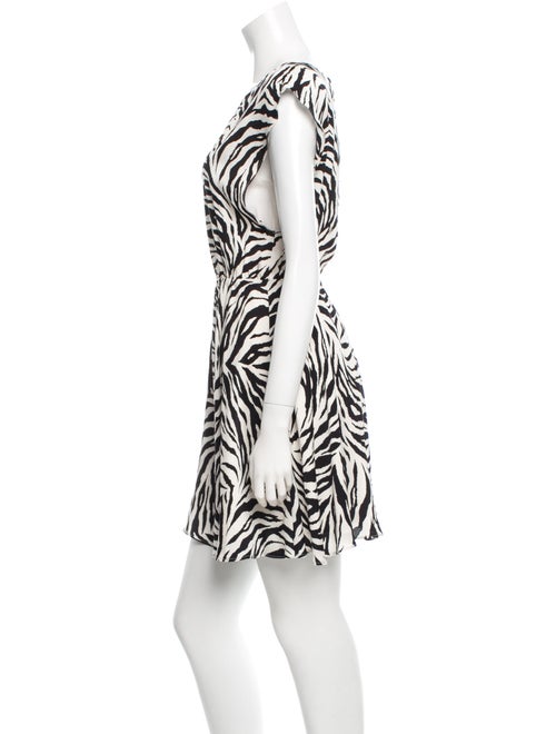 Alice + Olivia Silk Zebra Print Dress