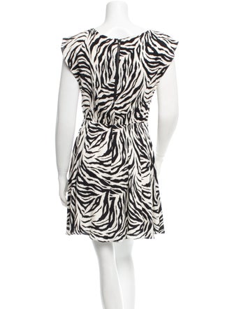 Alice + Olivia Silk Zebra Print Dress