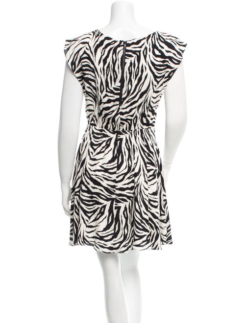 Alice + Olivia Silk Zebra Print Dress