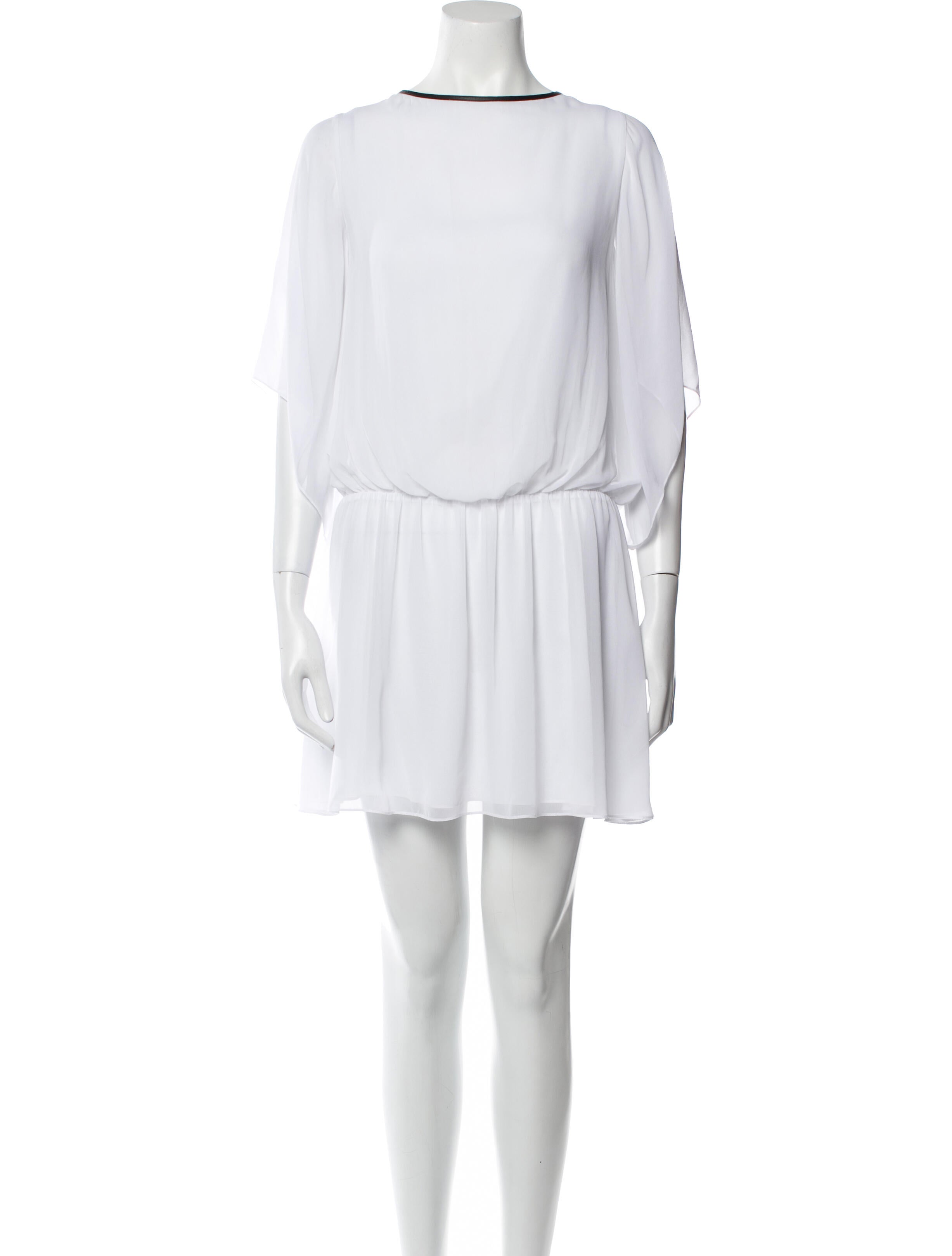 Alice + Olivia Bateau Neckline Mini Dress