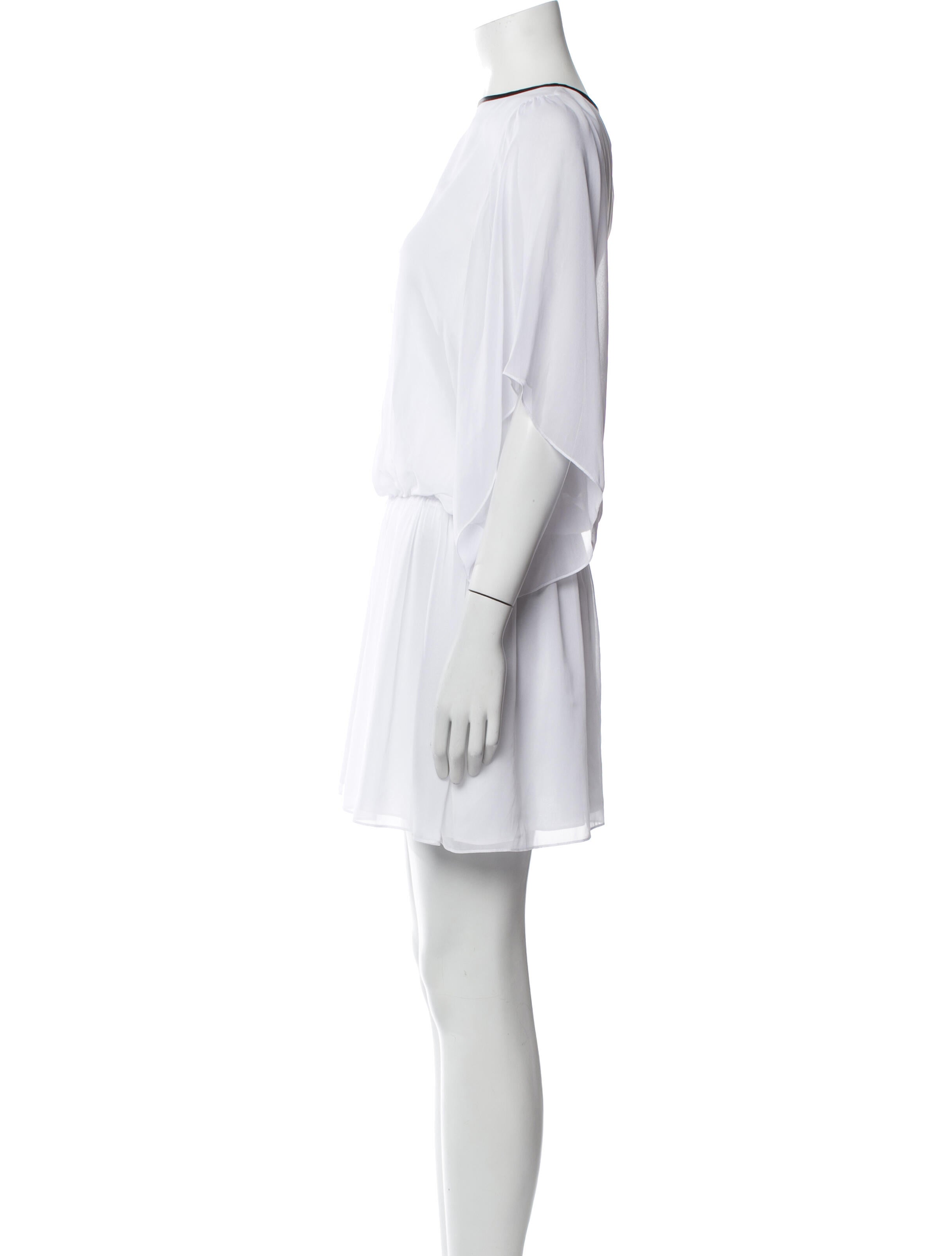 Alice + Olivia Bateau Neckline Mini Dress