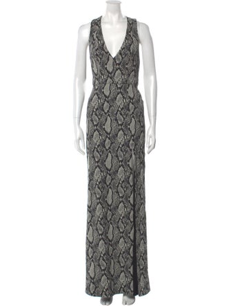 Alice + Olivia Animal Print Long Dress