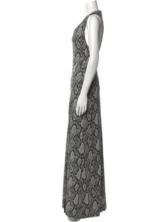 Alice + Olivia Animal Print Long Dress