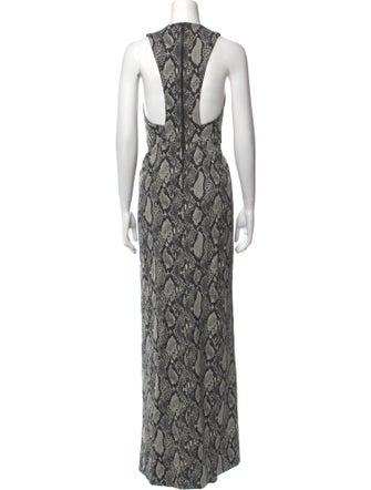 Alice + Olivia Animal Print Long Dress