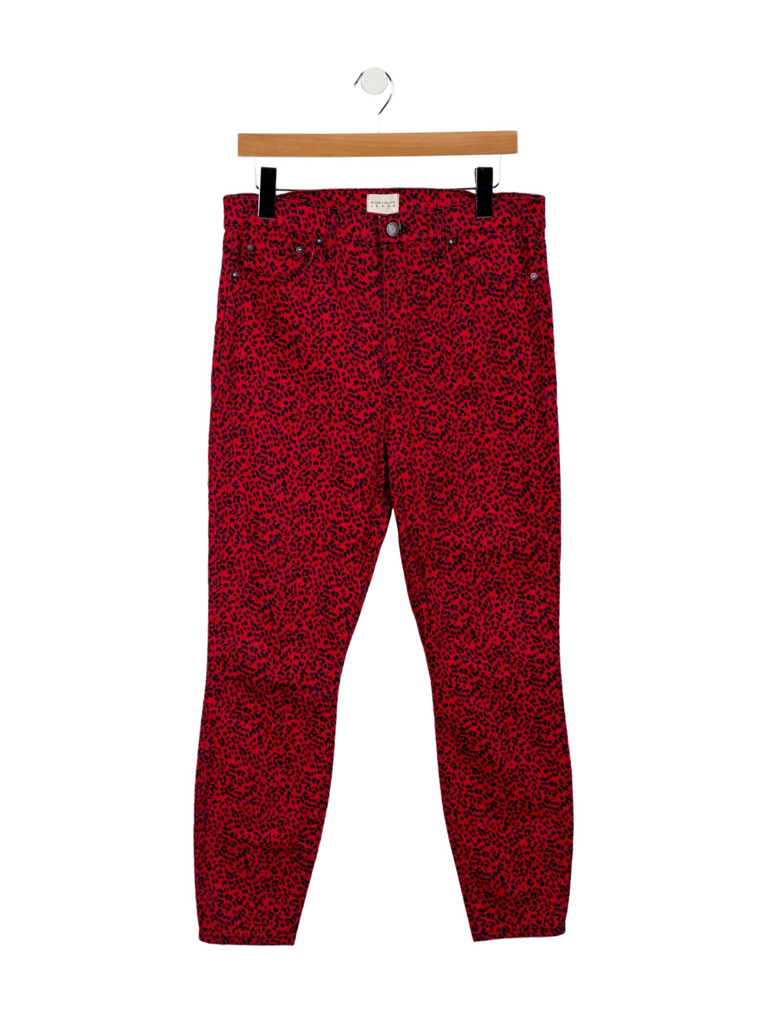 Alice + Olivia High-Rise Straight Leg Jeans